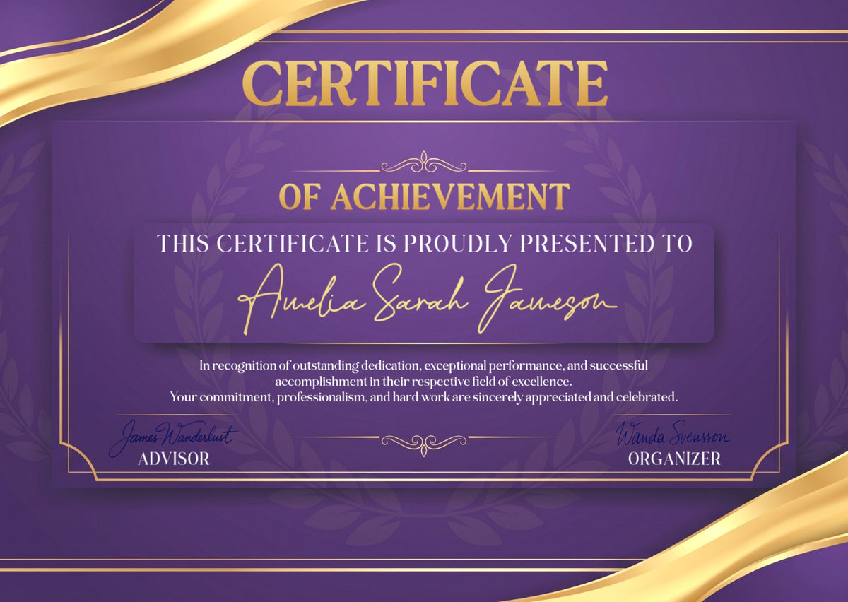 Diplomă festivă de absolvire A4 personalizabilă – Model DIP24
