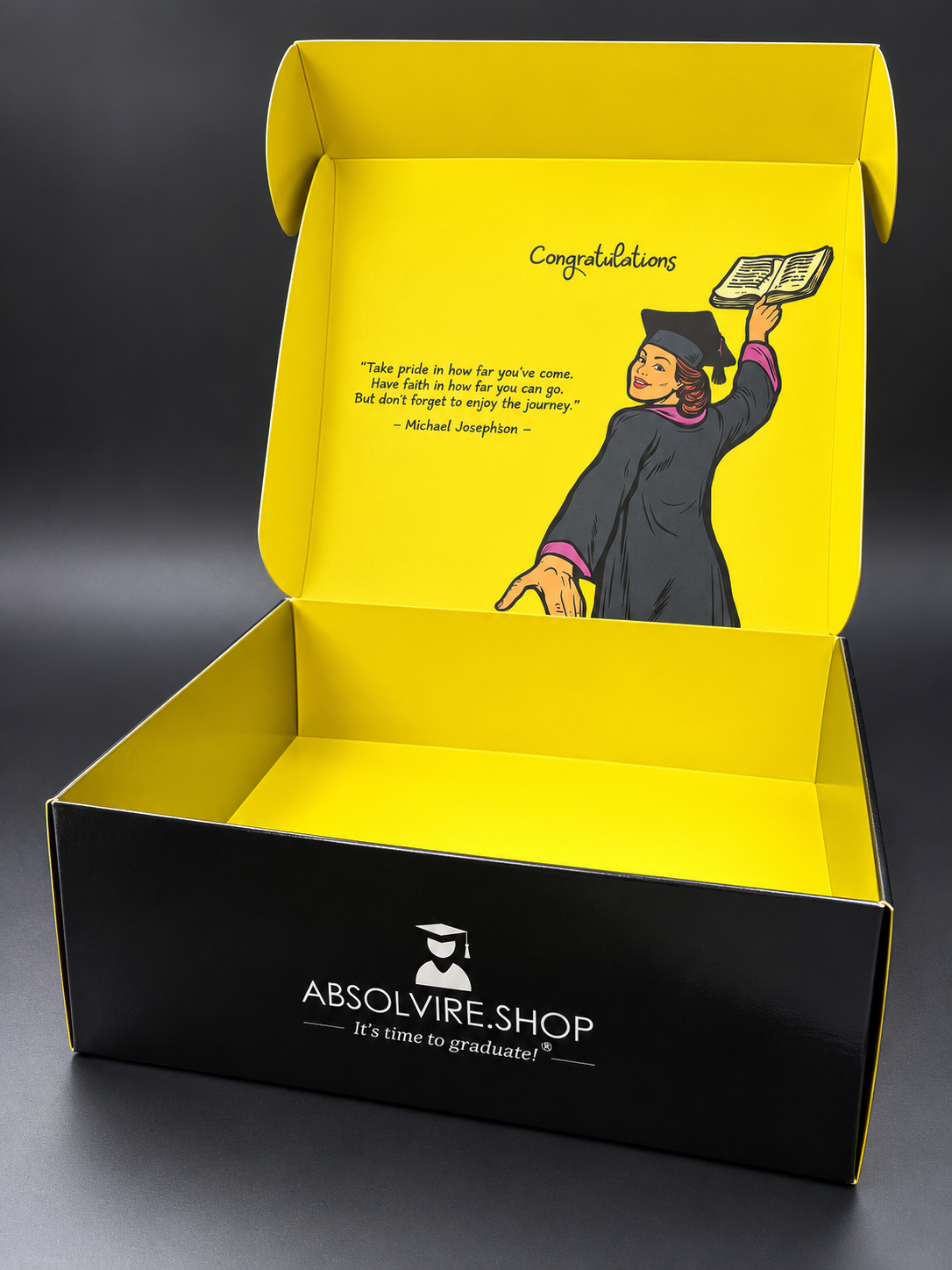 The Sensation Prom Box — cutie deschisă, cu interior galben