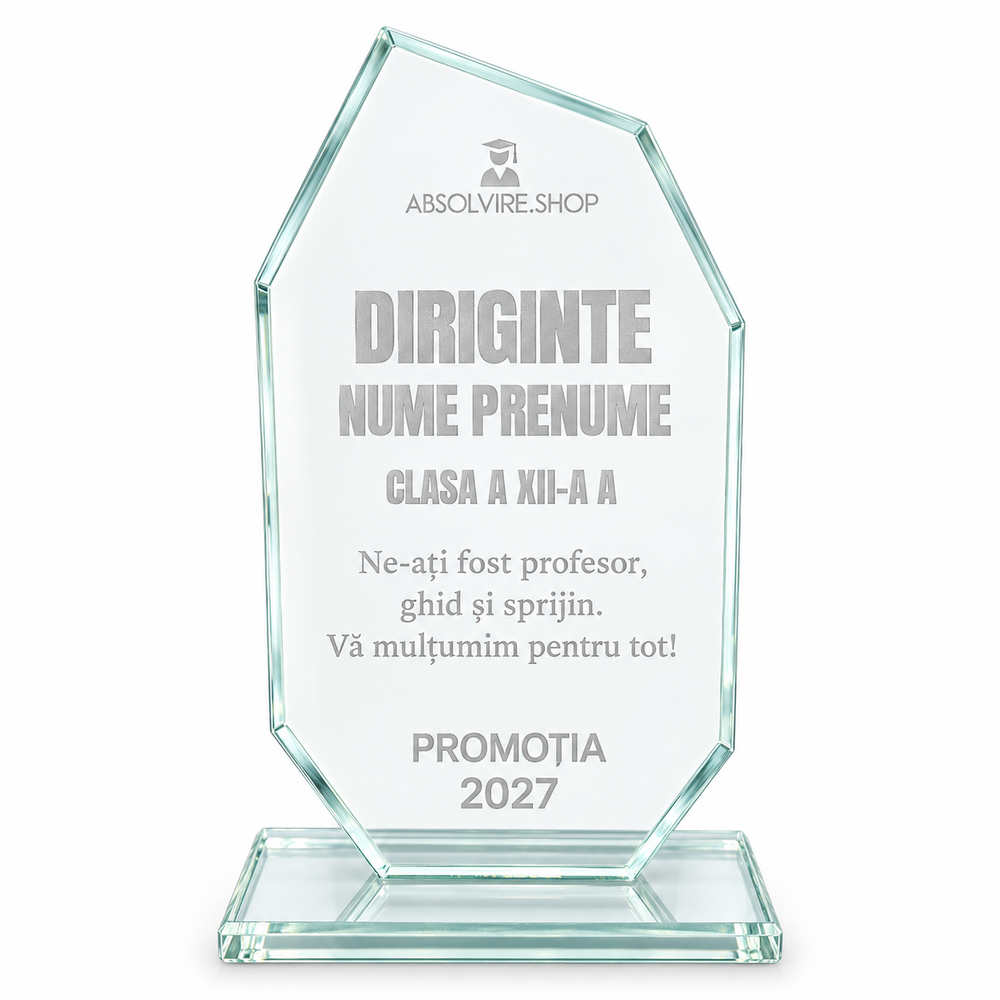 Trofeu personalizat pentru Diriginte