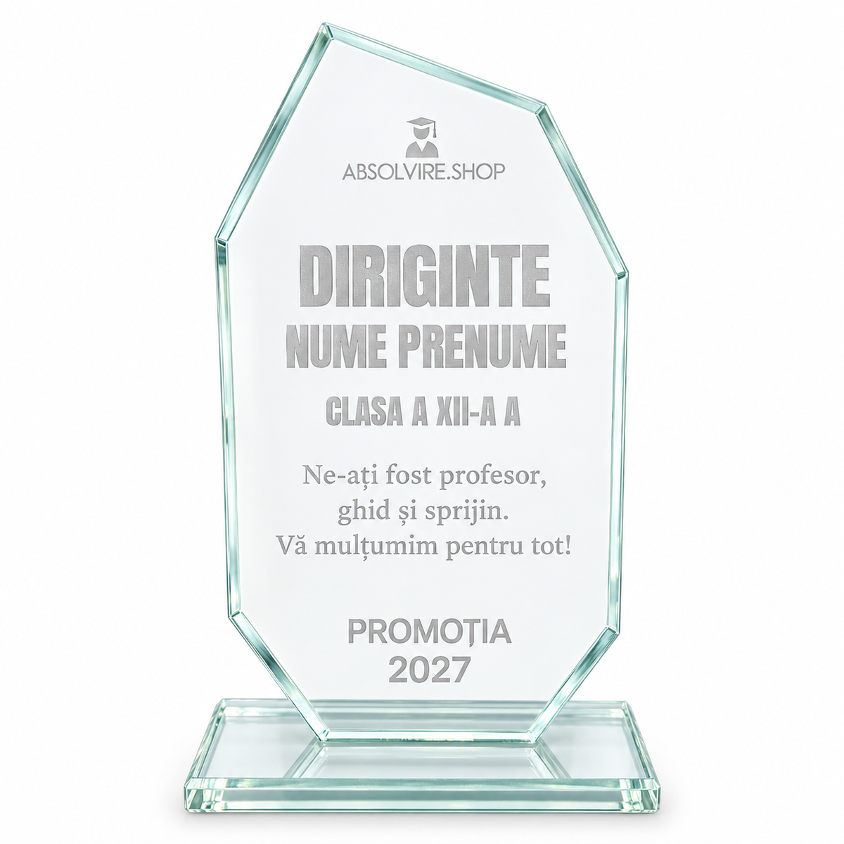 Trofeu personalizat pentru Diriginte