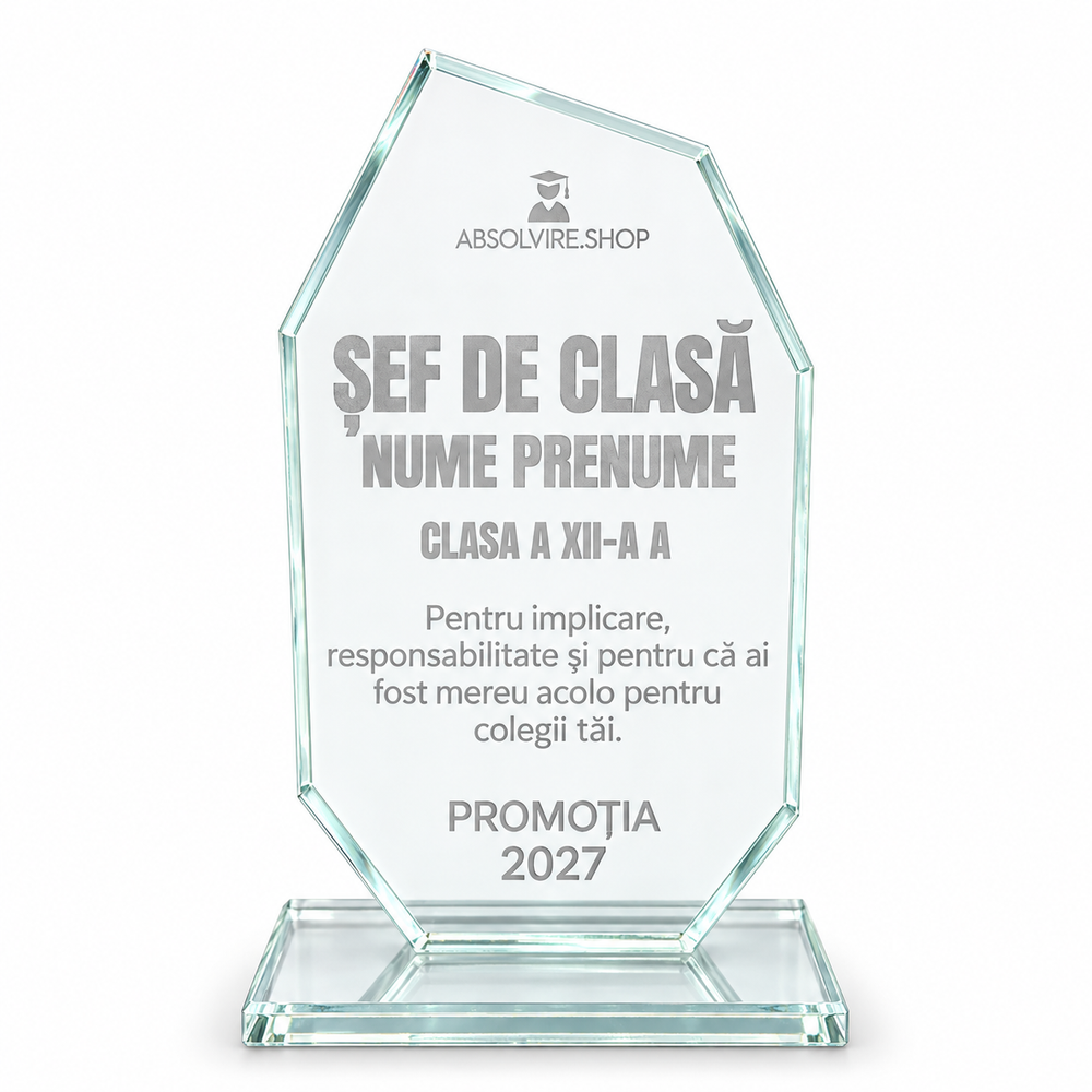 Trofeu personalizat Șef de Clasă