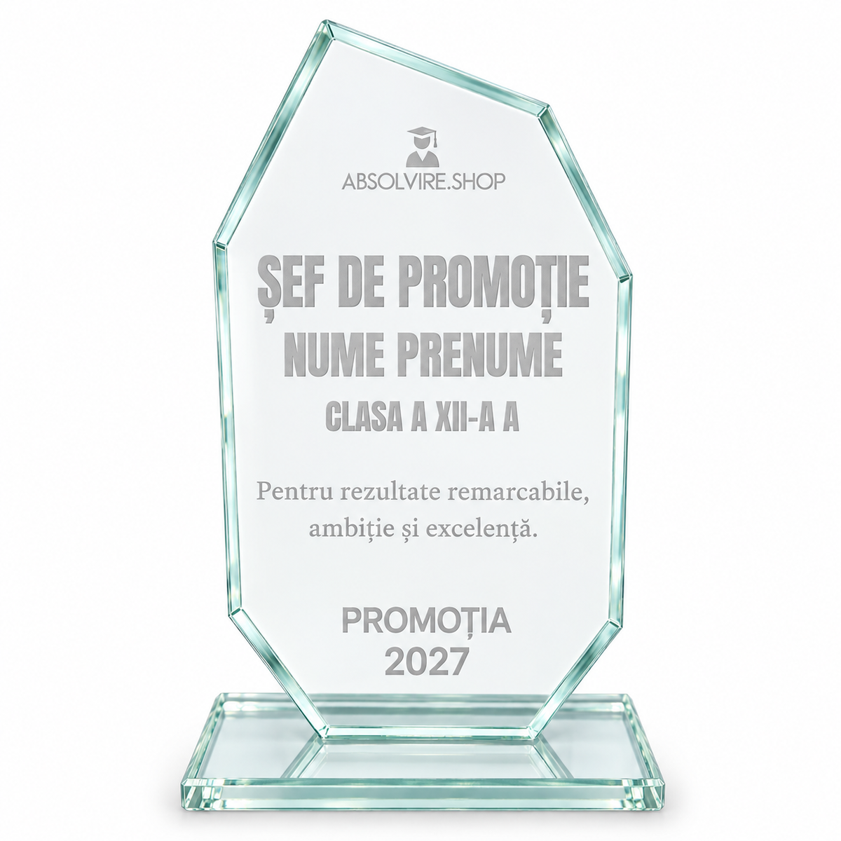 Trofeu personalizat Șef de Promoție
