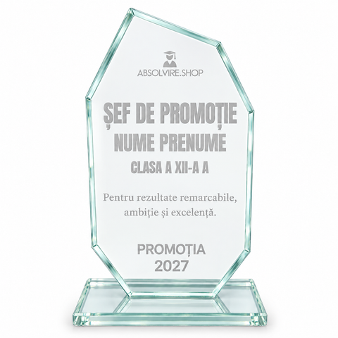 Trofeu personalizat Șef de Promoție